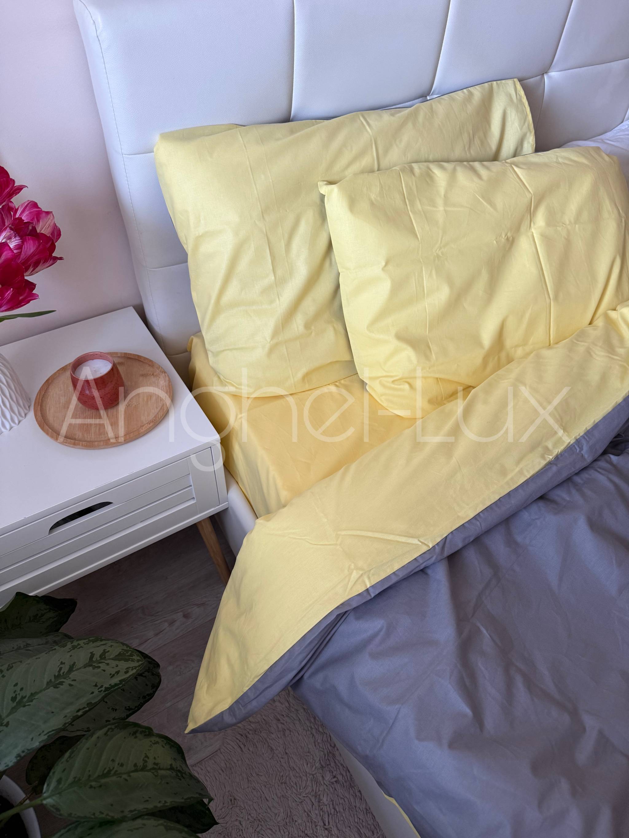 Ranforce Cotton 100% Dark Grey/Yellow