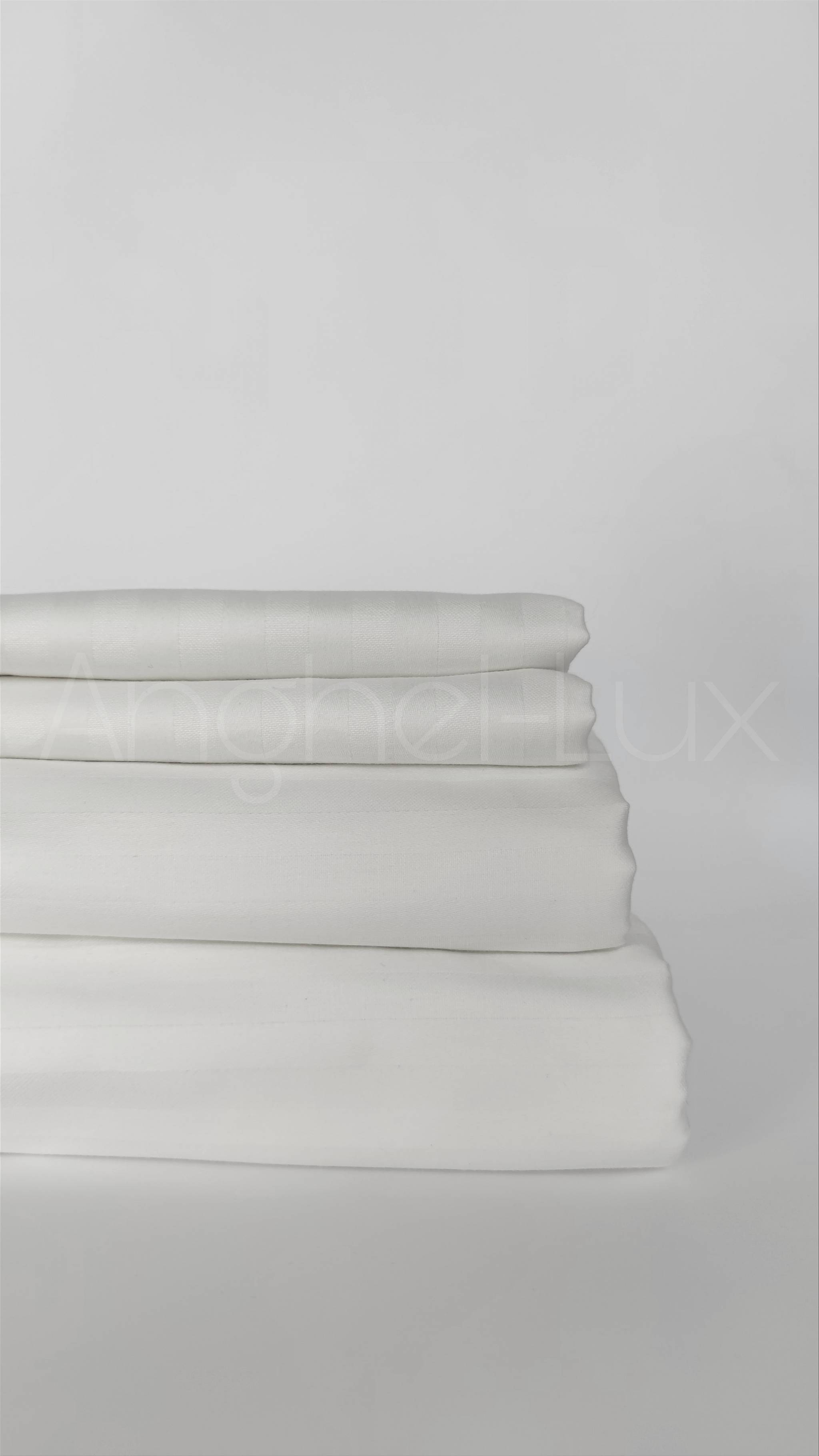 Satin cotton 100% White Stripe N.1 - 3