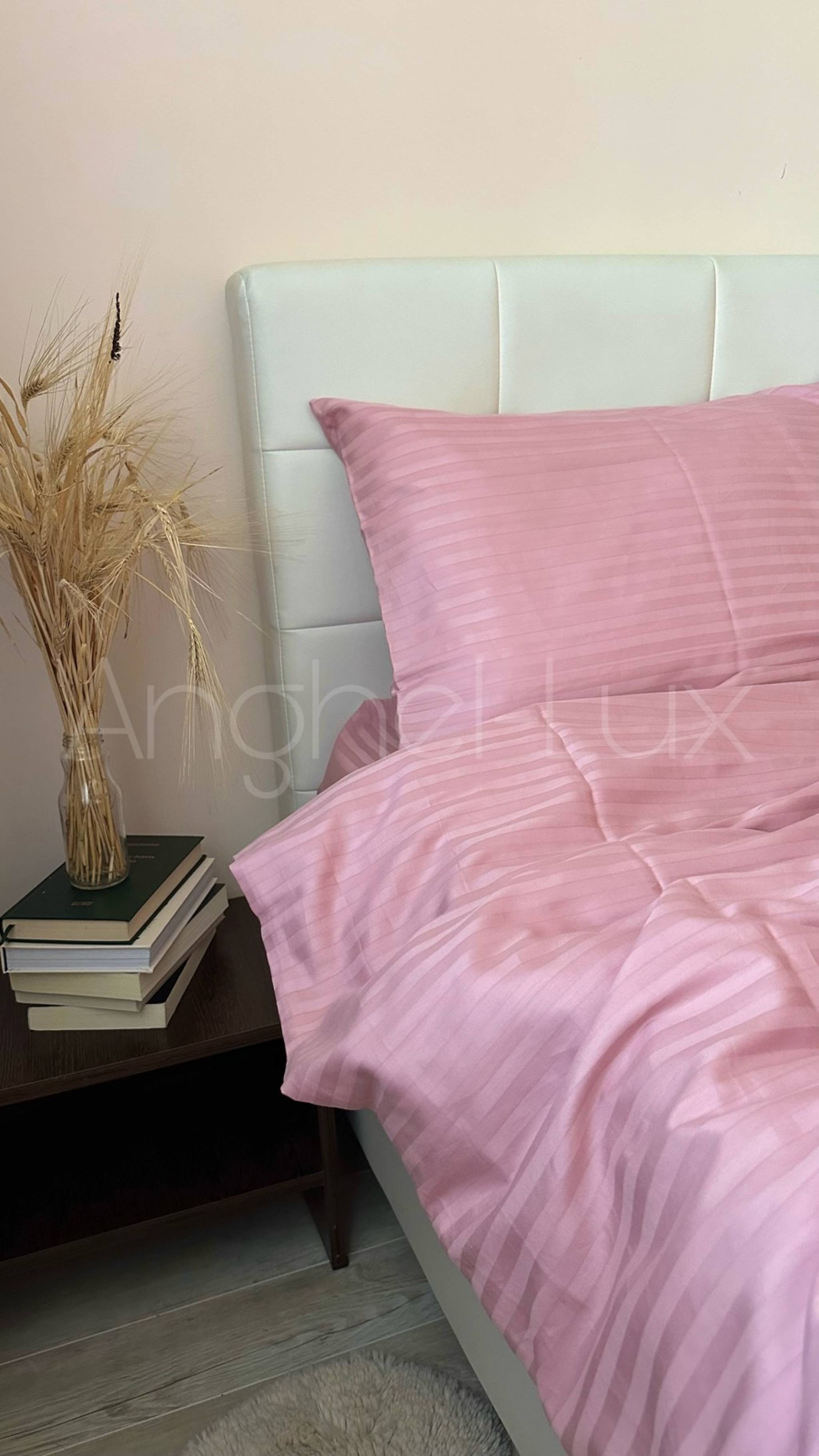 Satin cotton 100% roz Stripe N.11 - 2